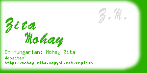 zita mohay business card